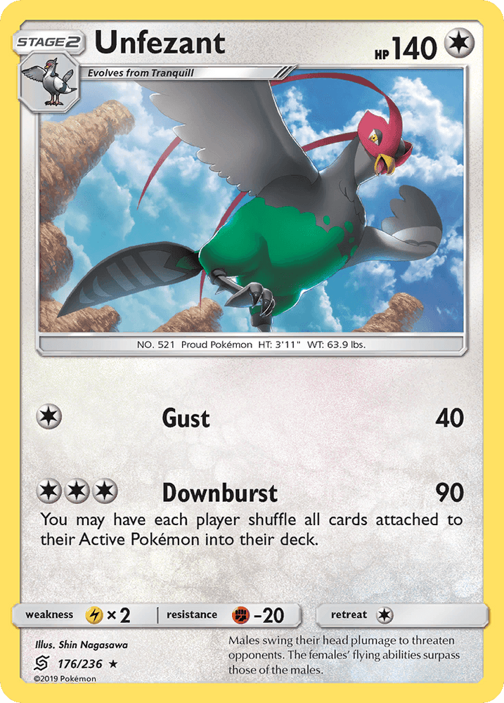 Unfezant (176/236) [Sun & Moon: Unified Minds] (Online Only)