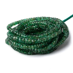 2-5mm Zambian Emerald faceted rondelles 16 inch 200 beads A (ONLINE ORDER ONLY)