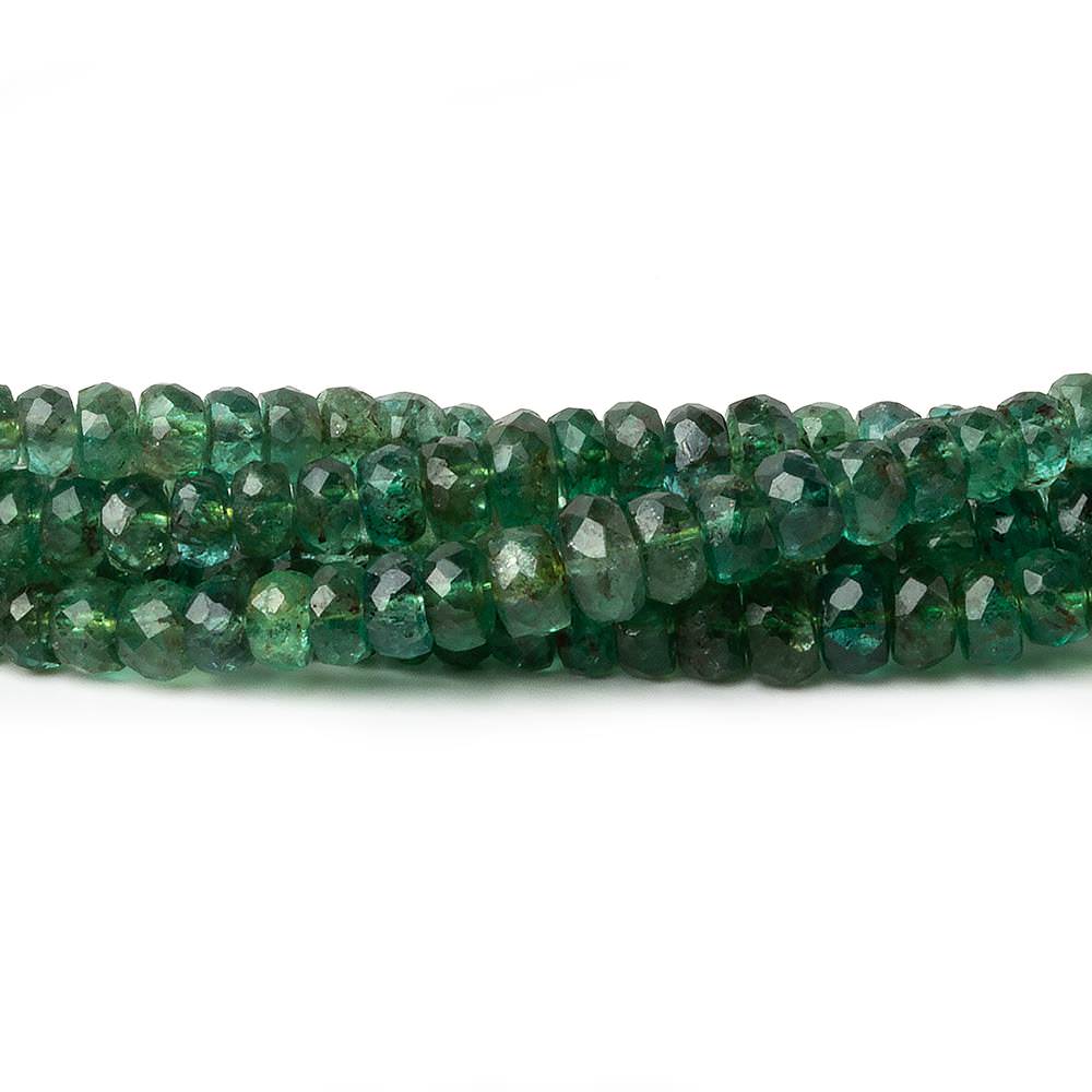2-5mm Zambian Emerald faceted rondelles 16 inch 200 beads A (ONLINE ORDER ONLY)