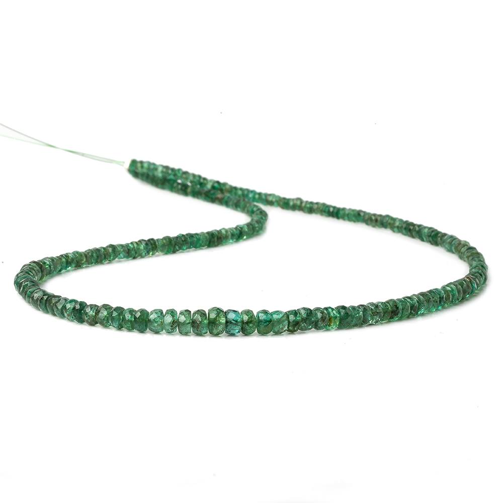 2-5mm Zambian Emerald faceted rondelles 16 inch 200 beads A (ONLINE ORDER ONLY)