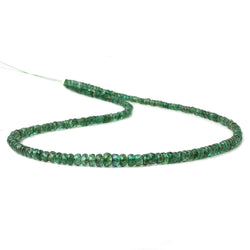 2-5mm Zambian Emerald faceted rondelles 16 inch 200 beads A (ONLINE ORDER ONLY)