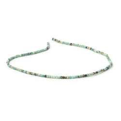 2mm African Turquoise Micro Faceted Cube 12.5 inch 140 Beads (ONLINE ORDER ONLY)
