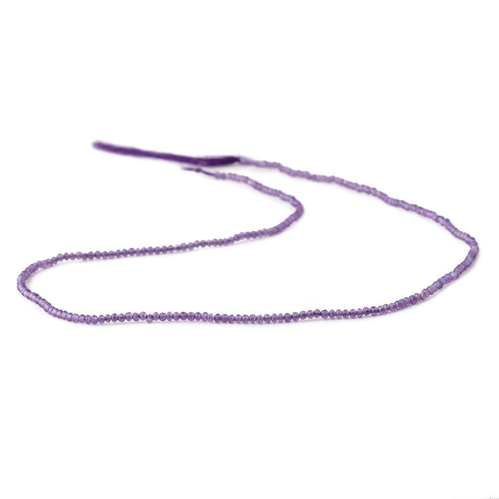 2mm Amethyst Micro Faceted Rondelle Beads 13 inch 230 pieces (ONLINE ORDER ONLY)