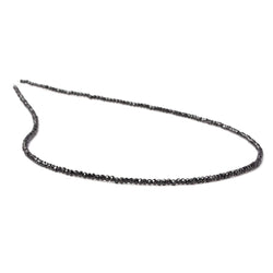 2mm Black Spinel Beads Micro-faceted Rondelle 13 inch 236 pieces