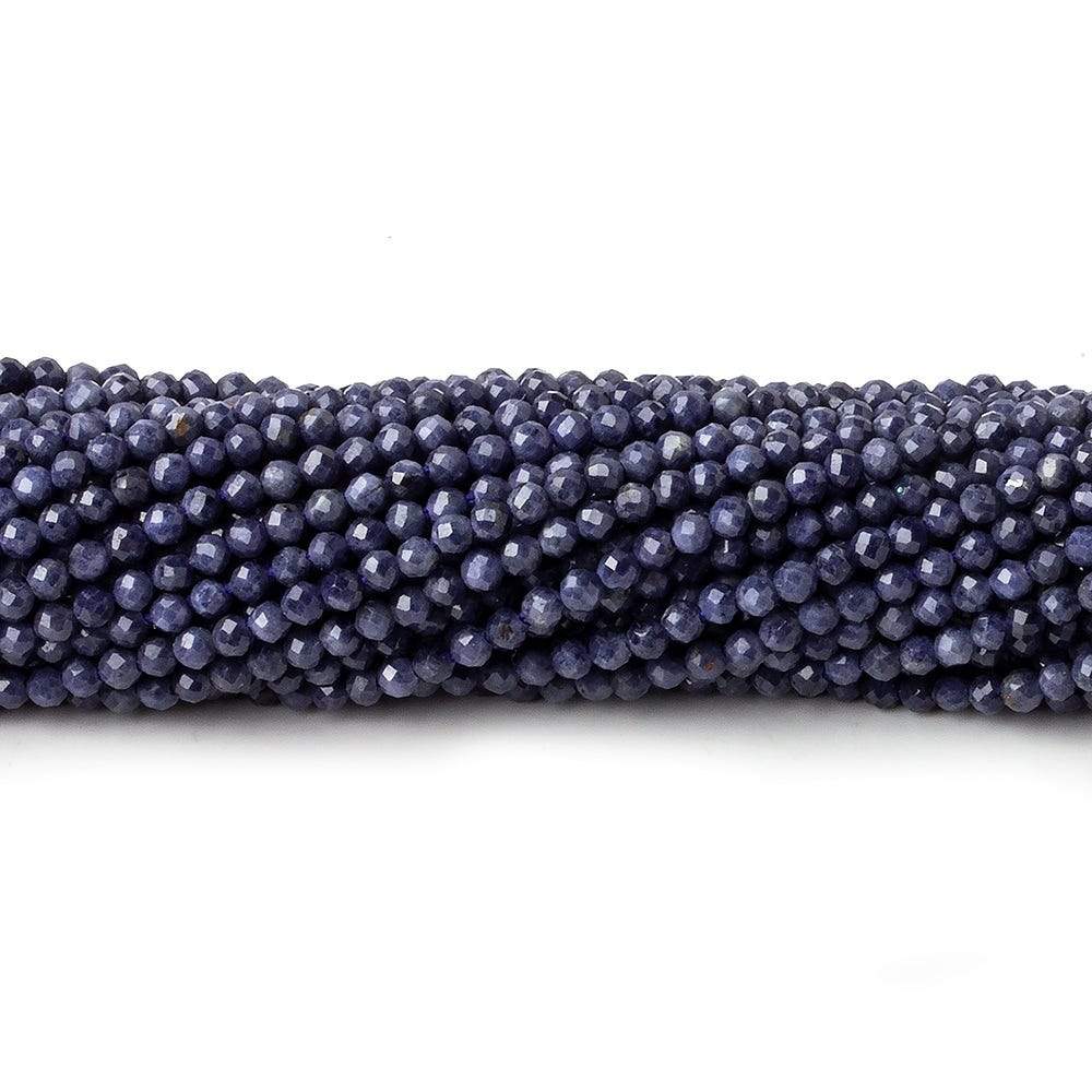 2mm Blue Sapphire micro faceted round beads 12.5 inch 150 pieces AA (ONLINE ORDER ONLY)