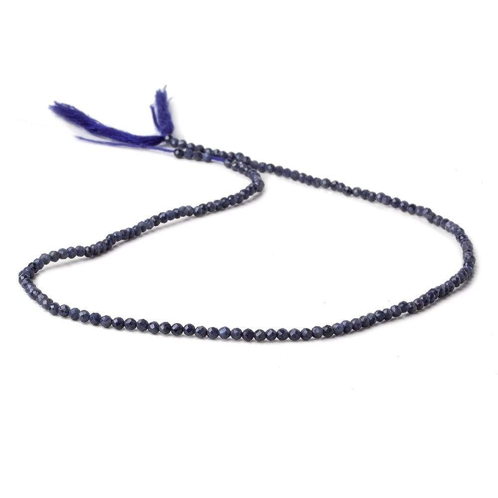 2mm Blue Sapphire micro faceted round beads 12.5 inch 150 pieces AA (ONLINE ORDER ONLY)