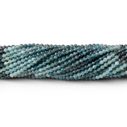 2mm Blue Sapphire Micro Faceted Round Beads 12.5 inch 168 pieces (ONLINE ORDER ONLY)
