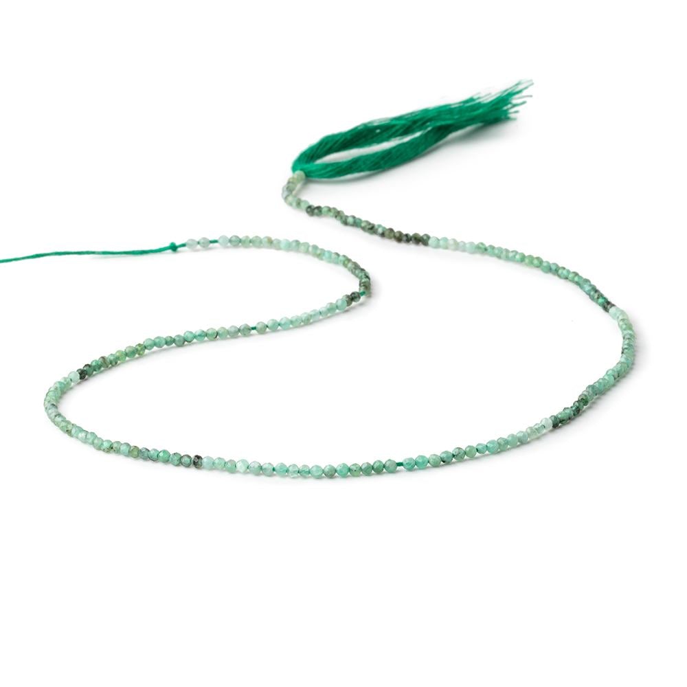 2mm Brazilian Emerald Micro Faceted Round Beads 13 inch 190 pieces (ONLINE ORDER ONLY)