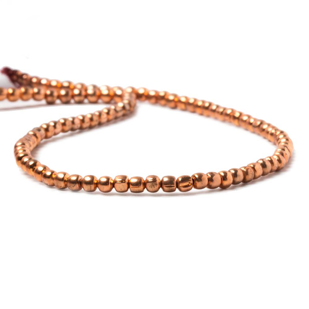 2mm Bright Copper plain round Beads 8 inch 104 pieces (ONLINE ORDER ONLY)