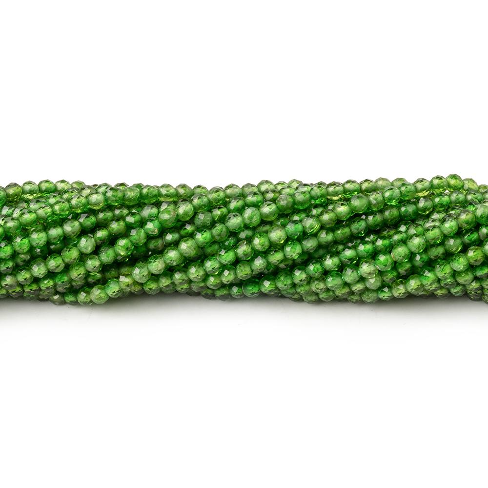 2mm Chrome Diopside Micro Faceted Round Beads 12.5 inch 166 pieces