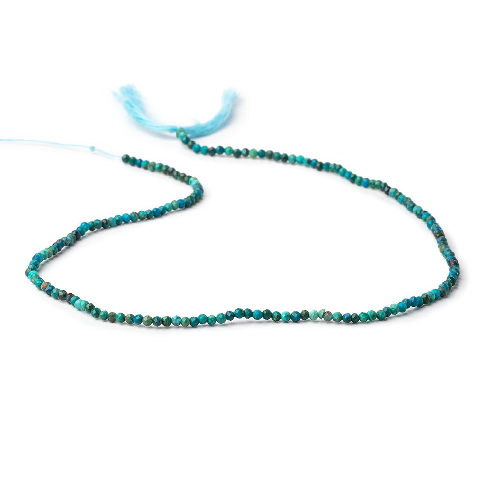 2mm Chrysocolla Micro Faceted Round Beads 12.5 inch 168 pieces (ONLINE ORDER ONLY)