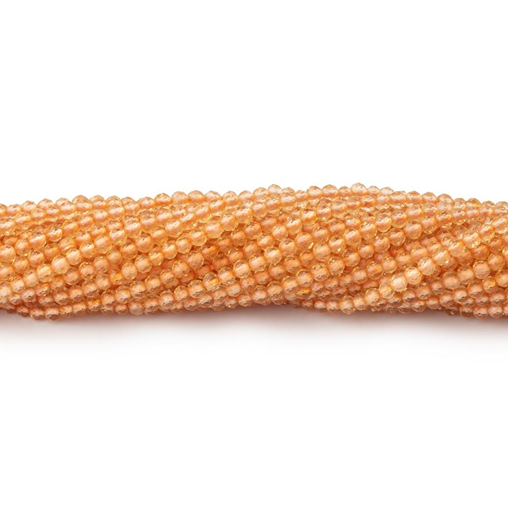 2mm Citrine Micro Faceted Round Beads 12.5 inch 166 pieces AA (ONLINE ORDER ONLY)