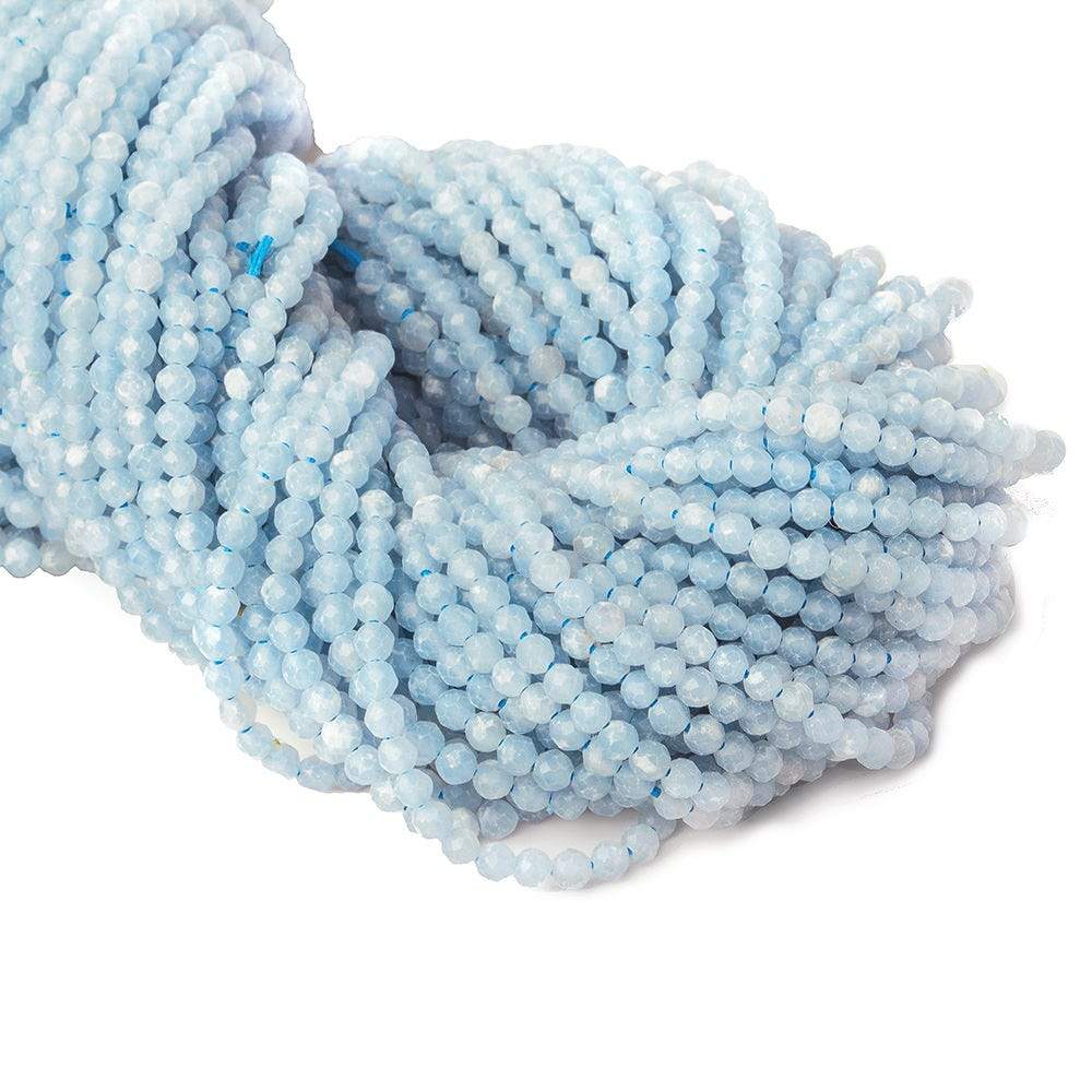 2mm Cornflower Blue Angelite microfaceted round beads 13 inch 140 pieces (ONLINE ORDER ONLY)