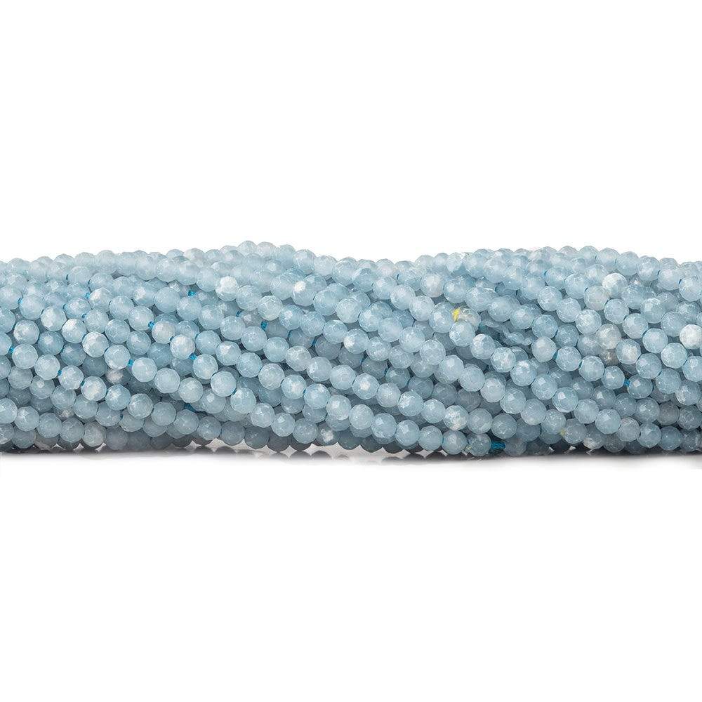 2mm Cornflower Blue Angelite microfaceted round beads 13 inch 140 pieces (ONLINE ORDER ONLY)