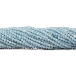 2mm Cornflower Blue Angelite microfaceted round beads 13 inch 140 pieces (ONLINE ORDER ONLY)