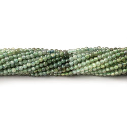 2mm Green Sapphire Micro Faceted Round Beads 12.5 inch 180 pieces (ONLINE ORDER ONLY)