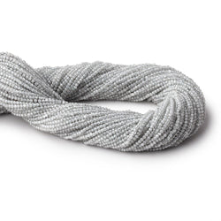 2mm Grey Zircon Micro Faceted Rondelle Beads 12.5 inch 187 pieces