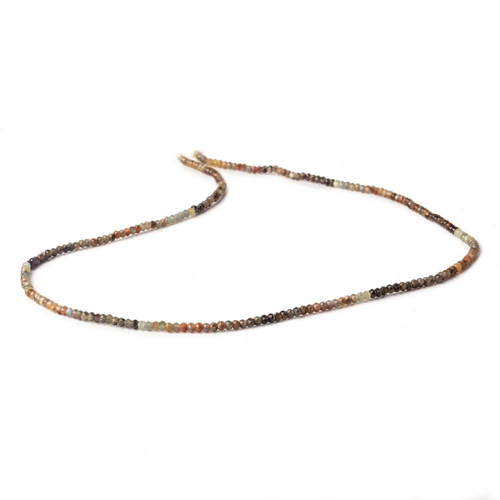 2mm Multi Brown Sapphire Micro Faceted rondelle beads 13 inch 200 pieces (ONLINE ORDER ONLY)