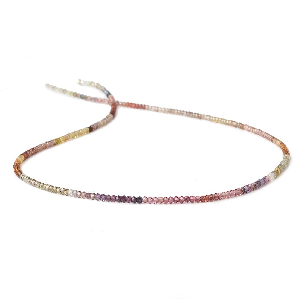 2mm Multi Gemstone micro faceted rondelle beads 17 inch 285 pieces AAA (ONLINE ORDER ONLY)