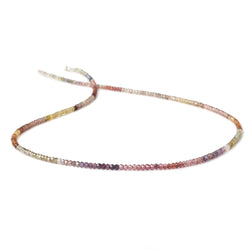 2mm Multi Gemstone micro faceted rondelle beads 17 inch 285 pieces AAA (ONLINE ORDER ONLY)