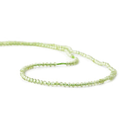 2mm Peridot microfaceted round beads 13 inch 175 pieces (ONLINE ORDER ONLY)