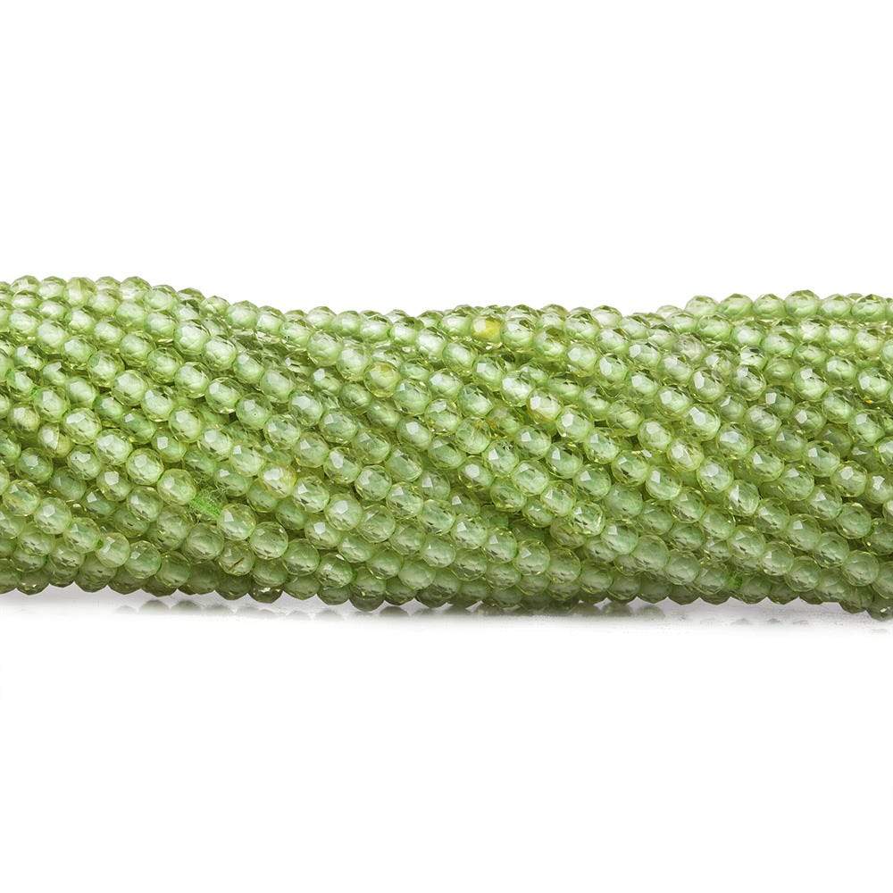 2mm Peridot microfaceted round beads 13 inch 175 pieces (ONLINE ORDER ONLY)