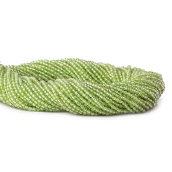 2mm Peridot microfaceted round beads 13 inch 175 pieces (ONLINE ORDER ONLY)
