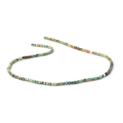 2mm Shaded African Turquoise Micro Faceted Cube 12.5 inch 140 Beads (ONLINE ORDER ONLY)