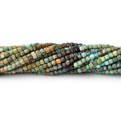 2mm Shaded African Turquoise Micro Faceted Cube 12.5 inch 140 Beads (ONLINE ORDER ONLY)