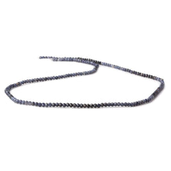 2mm Shaded Blue Sapphire micro faceted rondelles 13 inch 200 beads (ONLINE ORDER ONLY)