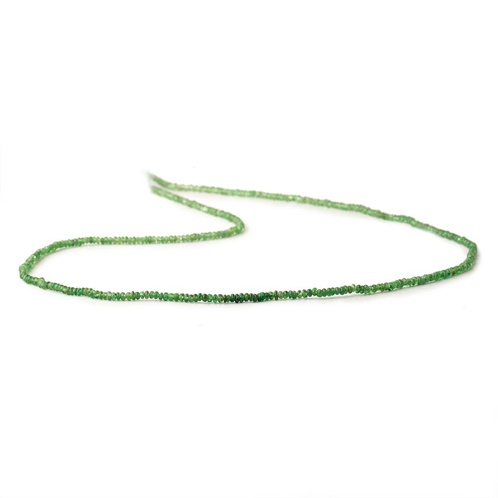 2mm Shaded Tsavorite Garnet Plain Rondelle Beads 18 inch 375 pieces (ONLINE ORDER ONLY)