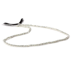 2mm Silver Metallic plated Pyrite micro faceted rounds 12.5 inch 170 pieces (ONLINE ORDER ONLY)