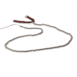 2mm Smoky Quartz Micro Faceted Round Beads 12.5 inch 170 pieces (ONLINE ORDER ONLY)