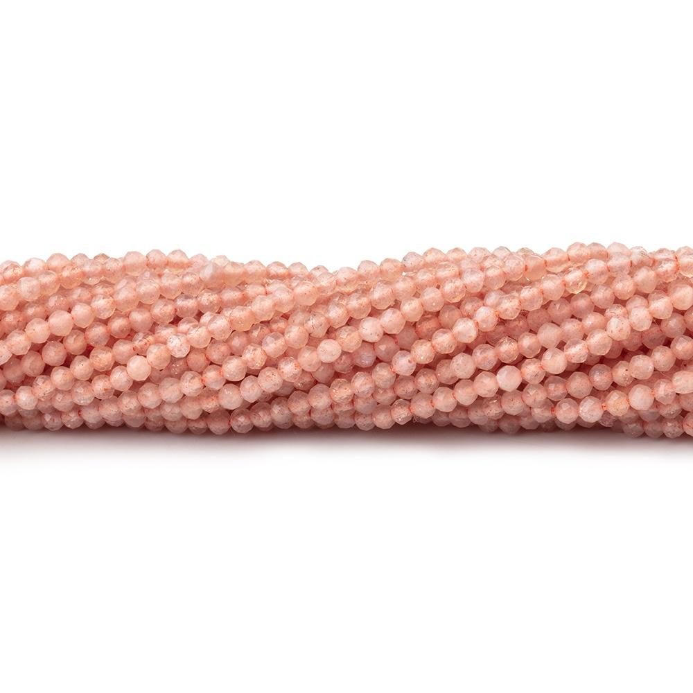 2mm Sunstone microfaceted round beads 13 inch 175 pieces (ONLINE ORDER ONLY)