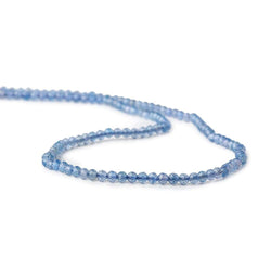2mm Swiss Blue Chalcedony microfaceted round beads 13 inch 165 pieces (ONLINE ORDER ONLY)
