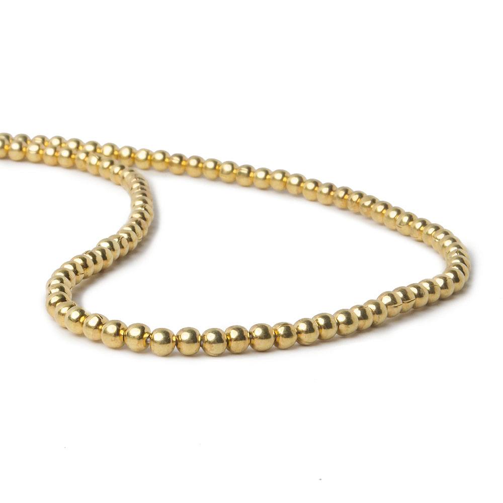 2mm Vermeil Plain Round Beads 96 beads 8 inch (ONLINE ORDER ONLY)