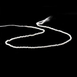 2mm White Moonstone micro faceted rondelle beads 12.5 inch 190 pieces (ONLINE ORDER ONLY)