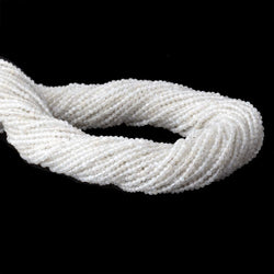 2mm White Moonstone micro faceted rondelle beads 12.5 inch 190 pieces (ONLINE ORDER ONLY)