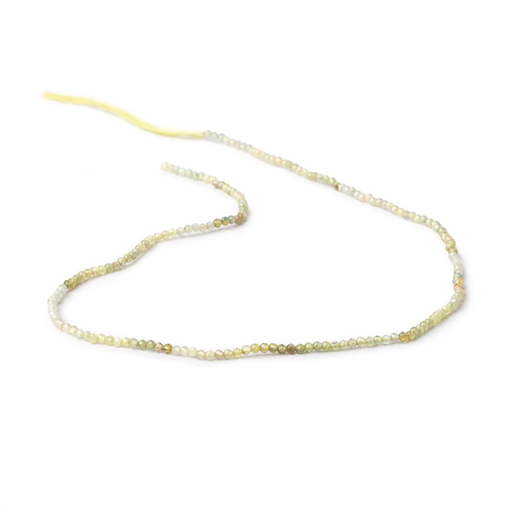 2mm Yellow Sapphire Micro Faceted Round Beads 12.5 inch 180 pieces (ONLINE ORDER ONLY)