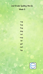 2nd Grade Spelling Lists - Printable! (ONLINE ORDER ONLY)