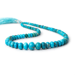 3-12mm Mongolian Turquoise Plain Rondelle 16 inch 106 Beads (ONLINE ORDER ONLY)