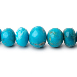 3-12mm Mongolian Turquoise Plain Rondelle 16 inch 106 Beads (ONLINE ORDER ONLY)