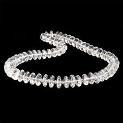 3-13.5mm Crystal Quartz German Faceted Rondelle Beads 16 inch 127 pieces AAA (ONLINE ORDER ONLY)