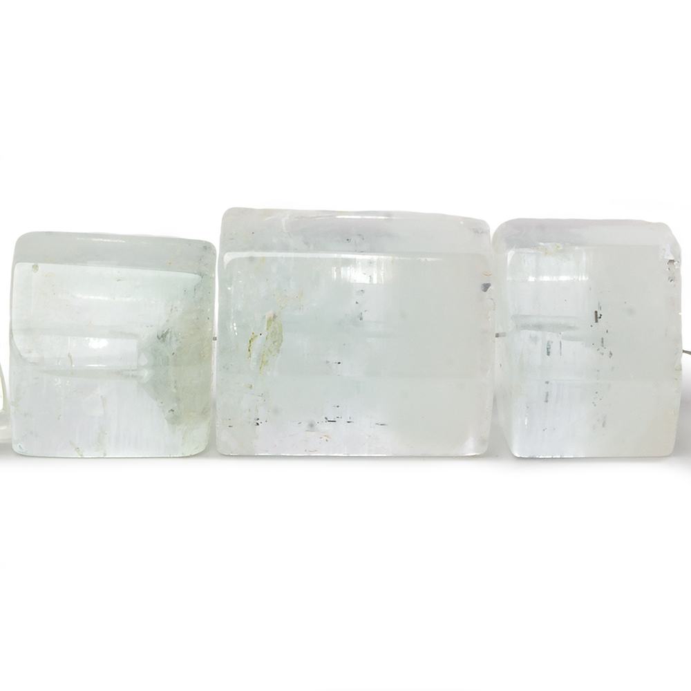 3-18mm Natural Aquamarine Beads Straight Drilled Natural Crystal 16 inch 37 pieces (ONLINE ORDER ONLY)