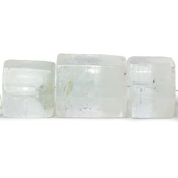 3-18mm Natural Aquamarine Beads Straight Drilled Natural Crystal 16 inch 37 pieces (ONLINE ORDER ONLY)