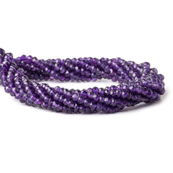 3-3.5mm Amethyst Faceted Rondelle Beads 13 inch 132 pieces (ONLINE ORDER ONLY)