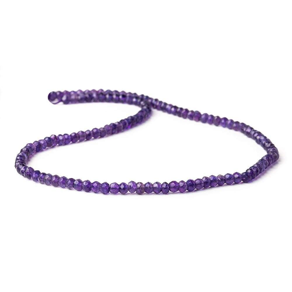 3-3.5mm Amethyst Faceted Rondelle Beads 13 inch 132 pieces (ONLINE ORDER ONLY)
