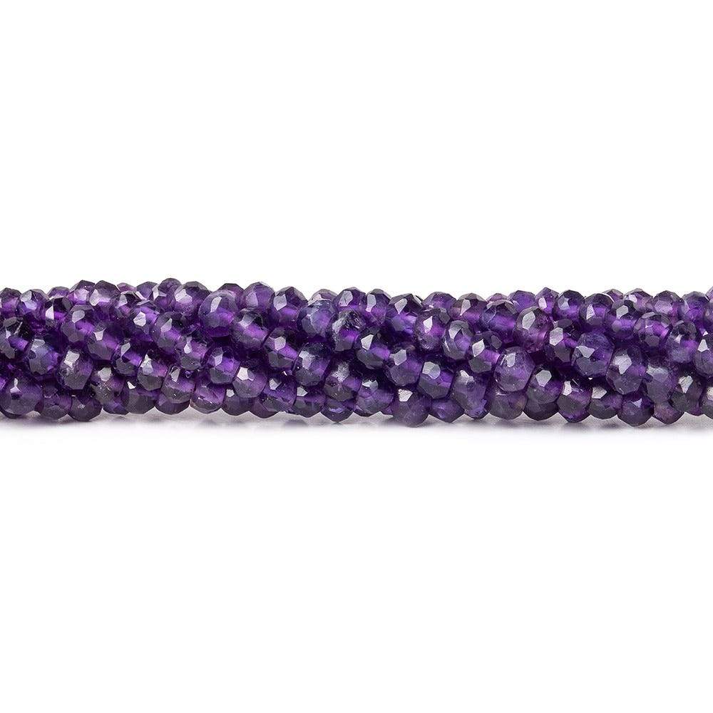 3-3.5mm Amethyst Faceted Rondelle Beads 13 inch 132 pieces (ONLINE ORDER ONLY)