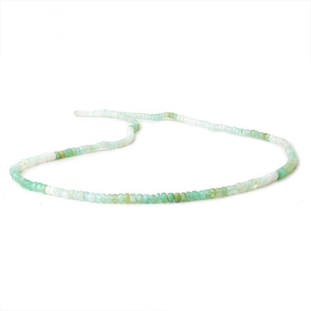 3-3.5mm Blue Peruvian Opal Faceted Rondelle Beads 16 inch 200 pieces (ONLINE ORDER ONLY)
