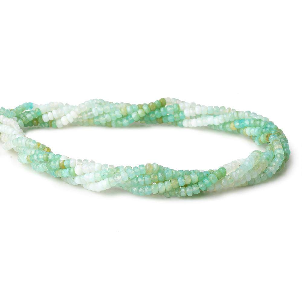 3-3.5mm Blue Peruvian Opal Faceted Rondelle Beads 16 inch 200 pieces (ONLINE ORDER ONLY)